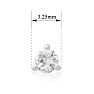 1/4 Carat Round Shape Single Diamond Stud Earring In 14 Karat White Gold, Martini Setting Image-3