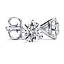 4 Carat Diamond Martini Stud Earrings In 14 Karat White Gold Image-1