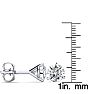 4 Carat Diamond Martini Stud Earrings In 14 Karat White Gold Image-3