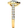 1 Carat Pear Shape Halo Diamond Engagement Ring in 14k Yellow Gold Image-4