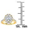 1 Carat Pear Shape Halo Diamond Engagement Ring in 14k Yellow Gold Image-5