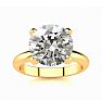 3 Carat Diamond Solitaire Engagement Ring In 14K Yellow Gold Image-1