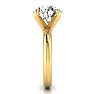 3 Carat Diamond Solitaire Engagement Ring In 14K Yellow Gold Image-3
