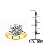 3 Carat Diamond Solitaire Engagement Ring In 14K Yellow Gold Image-4
