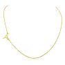 Dainty A Initial Sideways Necklace In Gold Overlay, 16 Inches Image-1