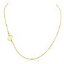 Dainty S Initial Sideways Necklace In Gold Overlay, 16 Inches Image-1