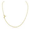Dainty T Initial Sideways Necklace In Gold Overlay, 16 Inches Image-1