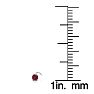 0.03ct 2mm Ruby Nose Ring In 14K White Gold Image-4
