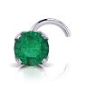 0.03ct 2mm Emerald Nose Ring In 14K White Gold Image-1