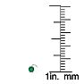 0.03ct 2mm Emerald Nose Ring In 14K White Gold Image-4