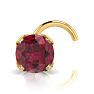 0.03ct 2mm Ruby Nose Ring In 14K Yellow Gold Image-1