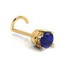 0.03ct 2mm Sapphire Ring In 14K Yellow Gold Image-2
