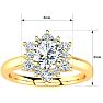 1 1/2 Carat Round Shape Halo Diamond Engagement Ring In 14K Yellow Gold Image-5