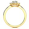 1 1/2 Carat Round Shape Halo Diamond Engagement Ring In 14K Yellow Gold Image-3