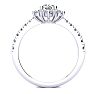 2 Carat Round Shape Halo Diamond Engagement Ring In 14K White Gold Image-3
