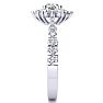 2 Carat Round Shape Halo Diamond Engagement Ring In 14K White Gold Image-4
