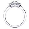 3/4 Carat Round Shape Halo Diamond Engagement Ring In 14K White Gold Image-3