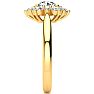 3/4 Carat Round Shape Halo Diamond Engagement Ring In 14K Yellow Gold Image-4