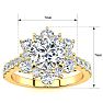 1 Carat Round Shape Halo Diamond Engagement Ring In 14K Yellow Gold Image-5