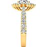 1 Carat Round Shape Halo Diamond Engagement Ring In 14K Yellow Gold Image-4