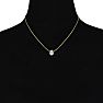 1/4 Carat Pear Shape Halo Diamond Necklace In 14K Yellow Gold Image-5