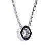 1/3 Carat Marquise Shape Halo Diamond Necklace In 14K White Gold Image-3