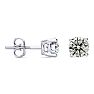 1 1/4 Carat Diamond Stud Earrings In 14 Karat White Gold Image-1