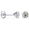 1 1/2 Carat Colorless Diamond Stud Earrings in 14 Karat White Gold Martini Setting Image-1