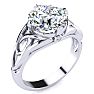 4 Carat Celtic Love Knot Diamond Engagement Ring In 14K White Gold Image-2