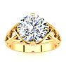 4 Carat Celtic Love Knot Diamond Engagement Ring In 14K Yellow Gold Image-1