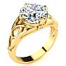 4 Carat Celtic Love Knot Diamond Engagement Ring In 14K Yellow Gold Image-2