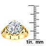 4 Carat Celtic Love Knot Diamond Engagement Ring In 14K Yellow Gold Image-5
