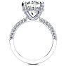 4 3/4 Carat Halo Diamond Engagement Ring With 4 Carat Center Diamond In 14K White Gold Image-3