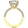 4 3/4 Carat Halo Diamond Engagement Ring With 4 Carat Center Diamond In 14K Yellow Gold Image-3
