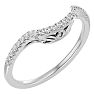 1/4 Carat Diamond Wedding Band In 14 Karat White Gold Image-2
