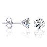 1.65 Carat Colorless Diamond Stud Earrings in 14 Karat White Gold Martini Setting Image-1