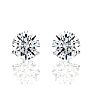 1.65 Carat Colorless Diamond Stud Earrings in 14 Karat White Gold Martini Setting Image-2