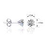 1.65 Carat Colorless Diamond Stud Earrings in 14 Karat White Gold Martini Setting Image-3