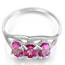 1 1/2ct Pink Topaz and Diamond Ring in Sterling Silver, Size 7 and 8 Left! Image-5