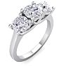 2 Carat Three Diamond Ring In 14 Karat White Gold Image-2
