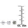1.10 Carat Colorless Diamond Stud Earrings In Solid 14 Karat White Gold, Fine Basket Settings Image-4