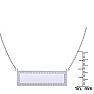 14K White Gold .38ct Diamond Bar Necklace With Free Custom Engraving, 18 Inches Image-4