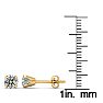 1 Carat Diamond Stud Earrings In 14 Karat Yellow Gold Image-4