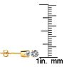 1/4 Carat Very Shiny Diamond Stud Earrings In 14 Karat Yellow Gold Image-2