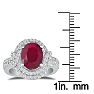 Eye-Catching 4.12ct Oval Ruby and Diamond Ring in 14k White Gold Image-4