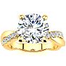 1 3/4 Carat Diamond Engagement Ring In 14K Yellow Gold, 1 1/2 Carat Center Diamond, I-J I1-I2 Image-1