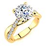 1 3/4 Carat Diamond Engagement Ring In 14K Yellow Gold, 1 1/2 Carat Center Diamond, I-J I1-I2 Image-2