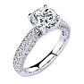 1 3/4 Carat Vintage Diamond Engagement Ring In 14K White Gold, 1 1/3 Carat Center Diamond, H-I I1-I2 Image-2