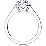 2 1/4 Carat Halo Diamond Engagement Ring In 14K White Gold, H-I I1-I2 Image-3