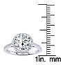 2 1/4 Carat Halo Diamond Engagement Ring In 14K White Gold, I-J I1-I2 Image-5